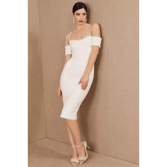 New Anthropologie BHLDN Adrian Dress by Dress The Population XXL 12/14 Off-White - Picture 1 of 8